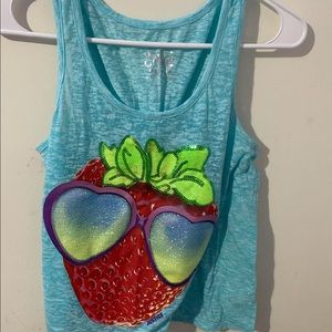 Blue Strawberry Justice Tank Top